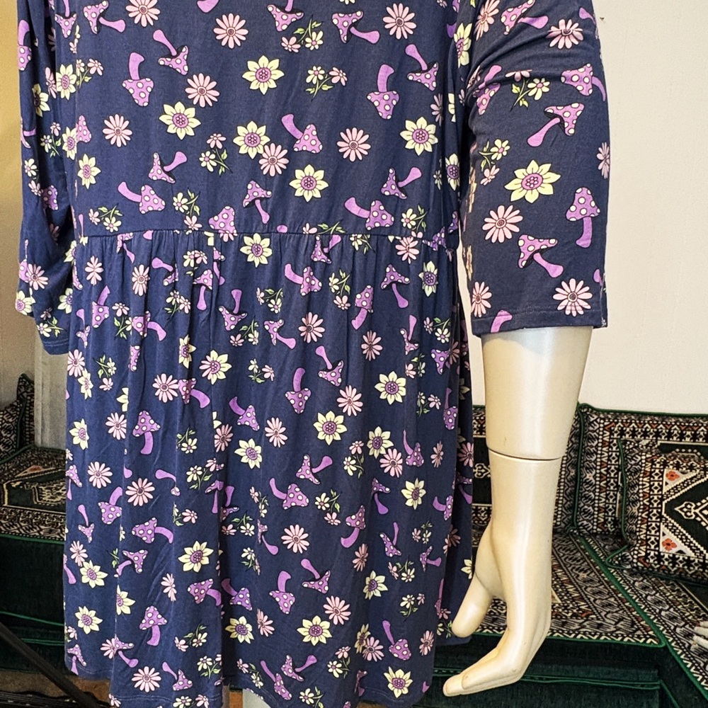 NWT Rue21: Floral Navy Women's Mini Dress - Picture 7 of 12